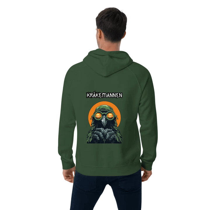 Unisex Eco Raglan Hoodie 💚 THE NORWEGIAN CROW MAN product image (2)