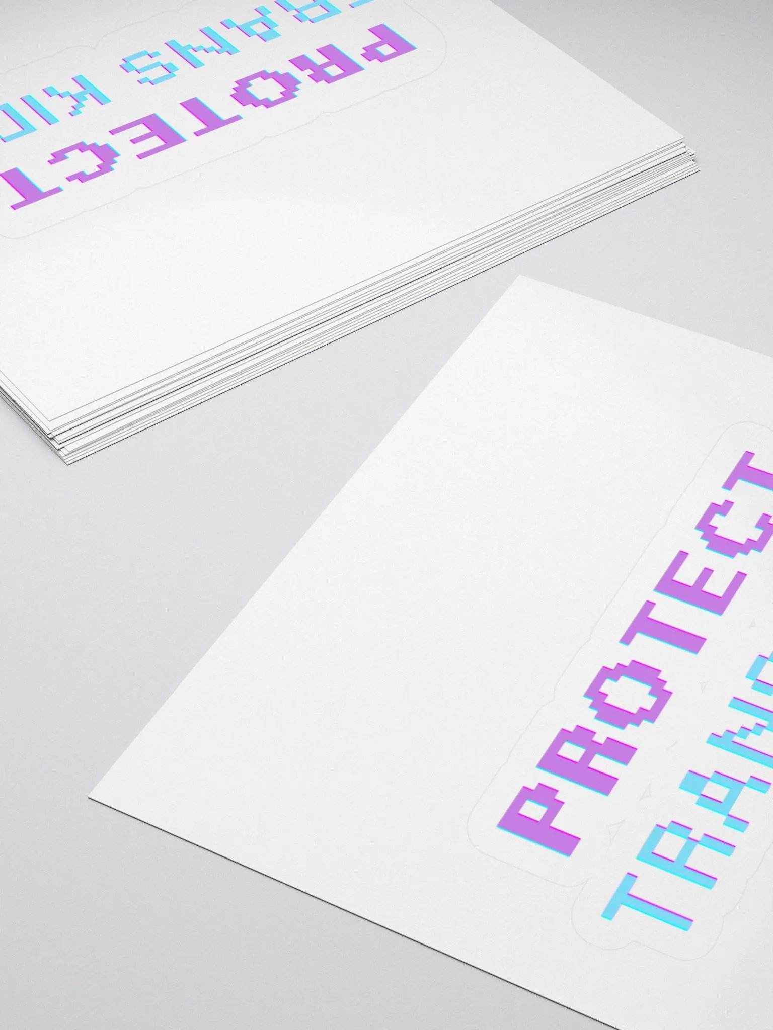 Protect Trans Kids 8bit Sticker product image (4)