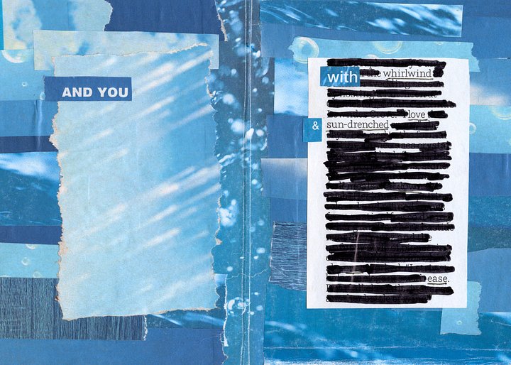 with whirlwind love & sun-drenched ease — collage print product image (1)