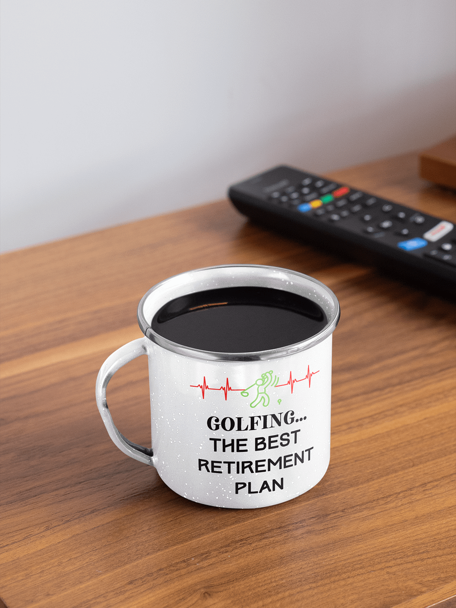 Golfing in Retirement Enamel Mug product image (1)