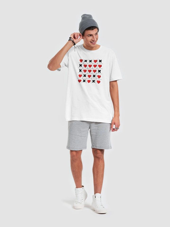 Heart vs. X Grid Pattern T-Shirt product image (2)