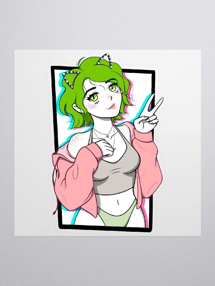 Green Haired Girl - Sticker product image (1)