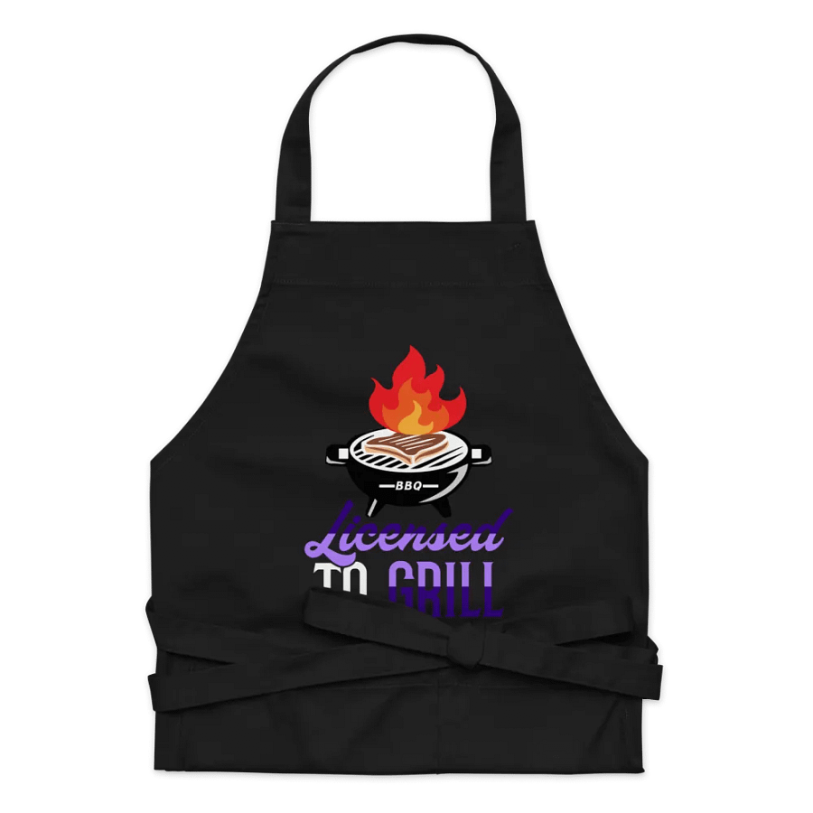 License To Grill-Apron Purple Lettering product image (7)