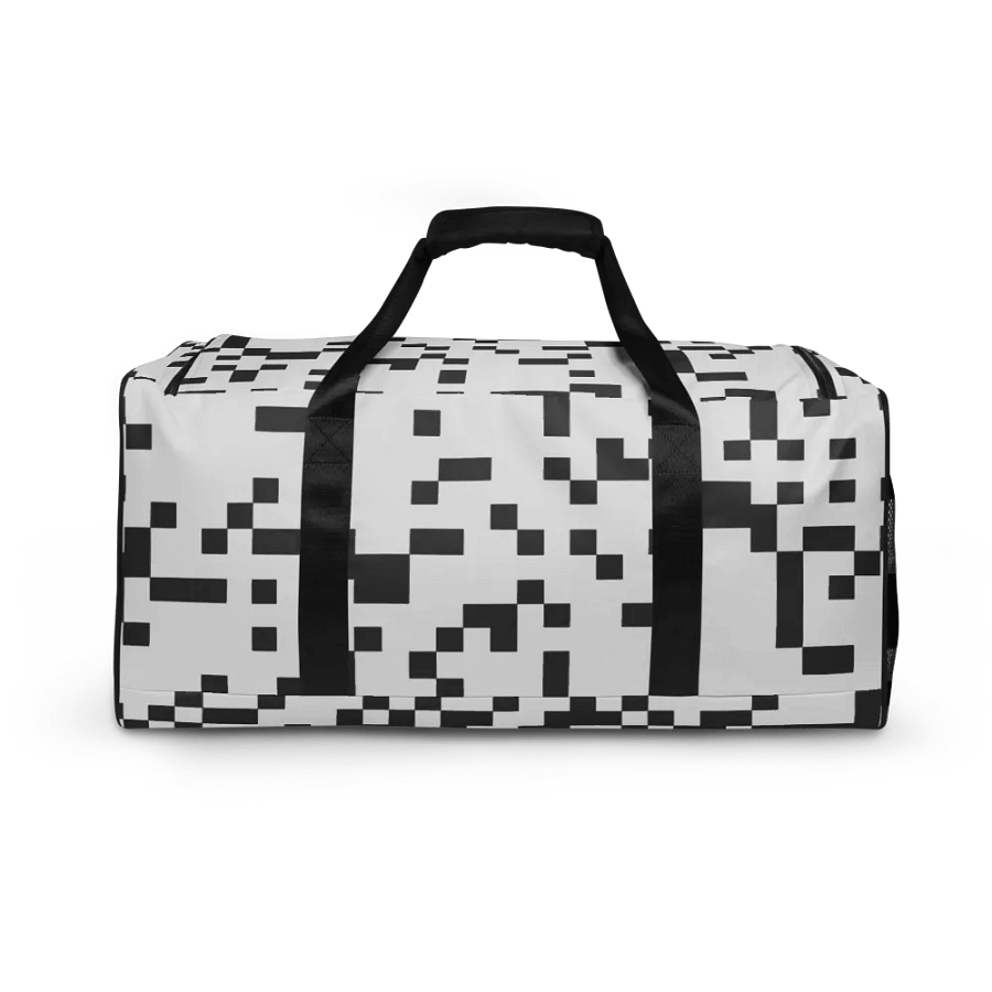 Pixelated Monochrome Madness Duffle Bag product image (4)