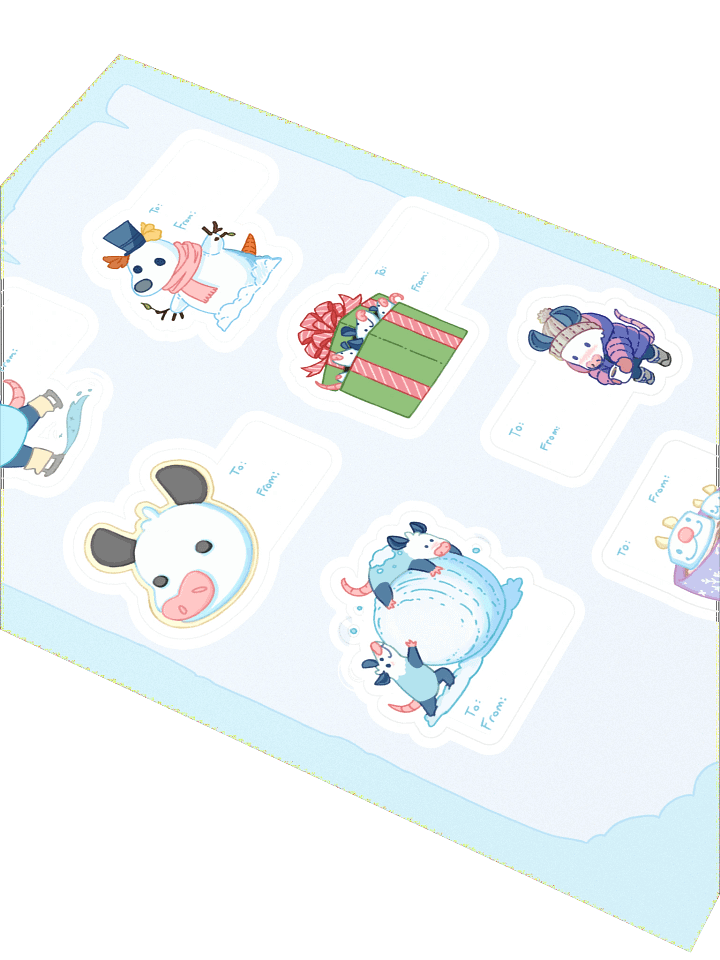 Holiday Possum Stickers / Gift Labels product image (2)