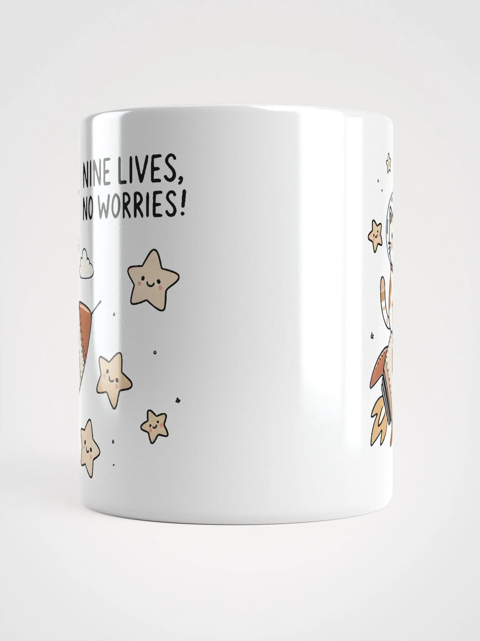 Nine lives, no worries mug product image (5)