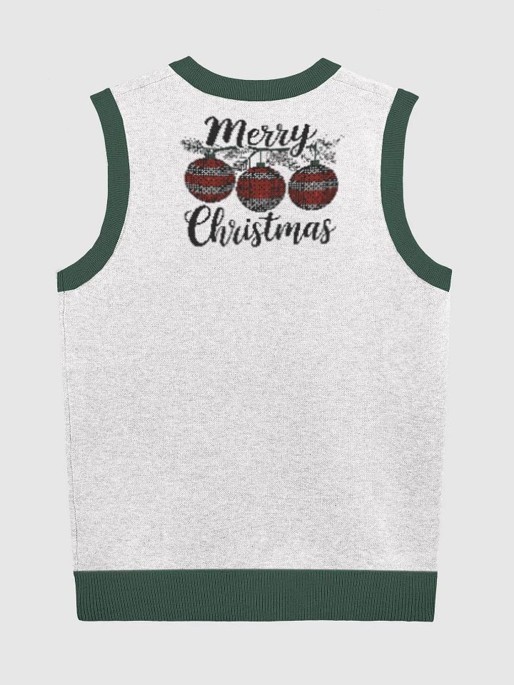 Simple Yet Expressive Merry Christmas Knitted V-Neck Vest product image (7)