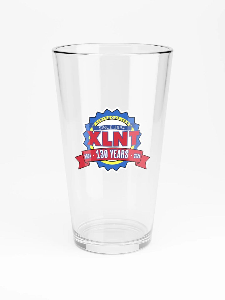 XLNT Foods 130th Anniversary Logo Shaker Pint Glass product image (1)