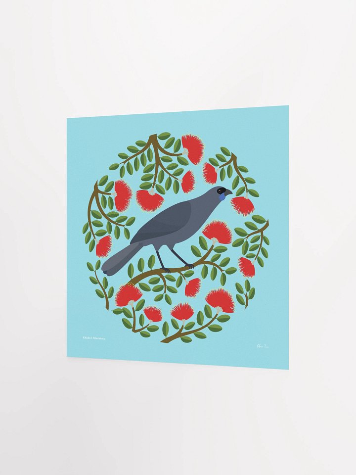 Kōkako in Pōhutukawa Unframed Wall Art product image (6)