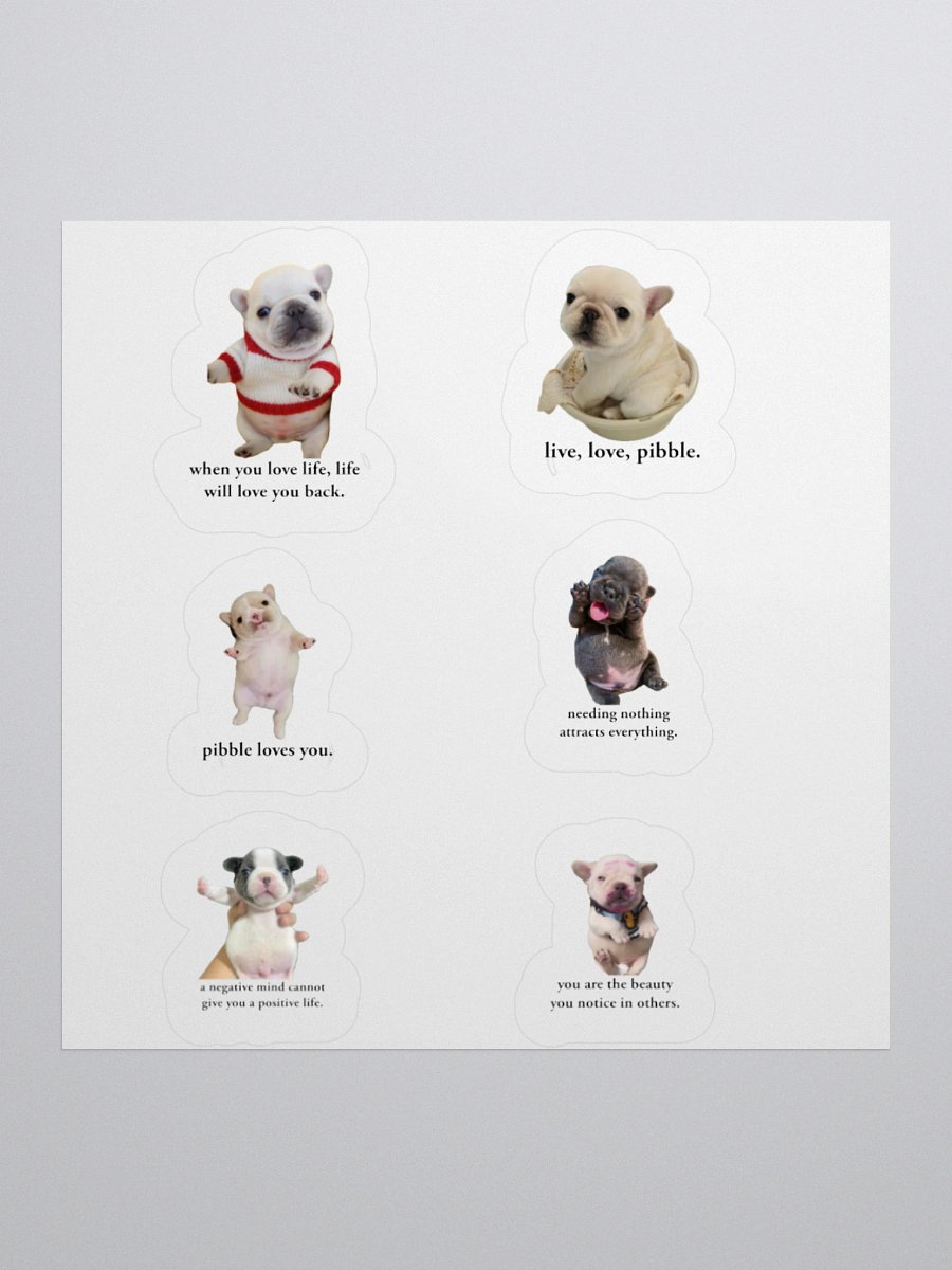 pibble love stickers ("3 x "3) product image (1)