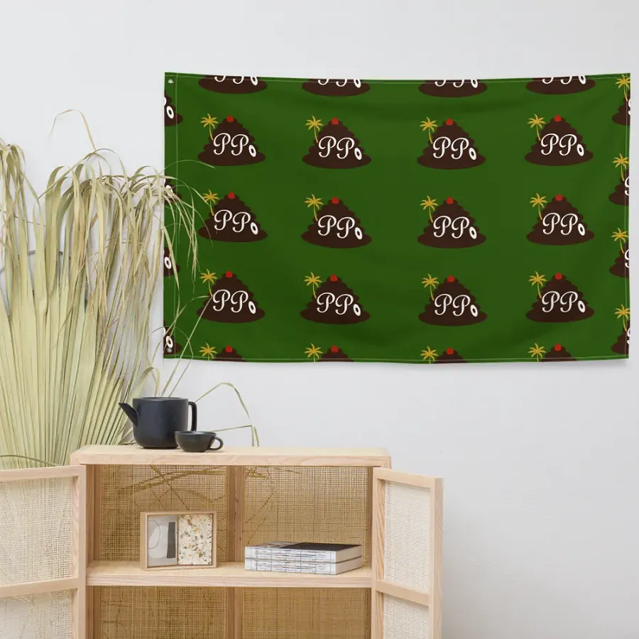 Poop Pees Classic Logo Flag product image (7)