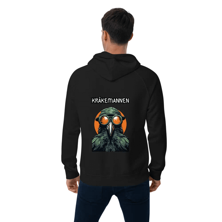 Unisex Eco Raglan Hoodie 🖤 THE NORWEGIAN CROW MAN product image (2)
