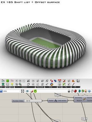 Grasshopper - EX 185 - Shift list + Offset surface #architect #rendering #model #grasshopper3d #models #parametricarchitecture #architectureschool #architecturedesign #zahahadid #architecturemodel #render #architecturetiktok #architecture #architecturestudentlife #grasshopper #design #rhino #modeling #parametricdesign #architecturestudent