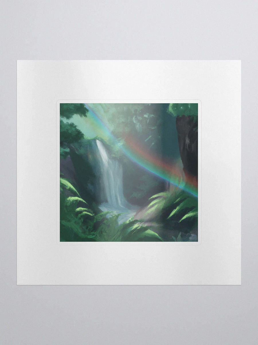 Galactic Wild Rainbow Waterfall Forest Alpha Sticker product image (1)