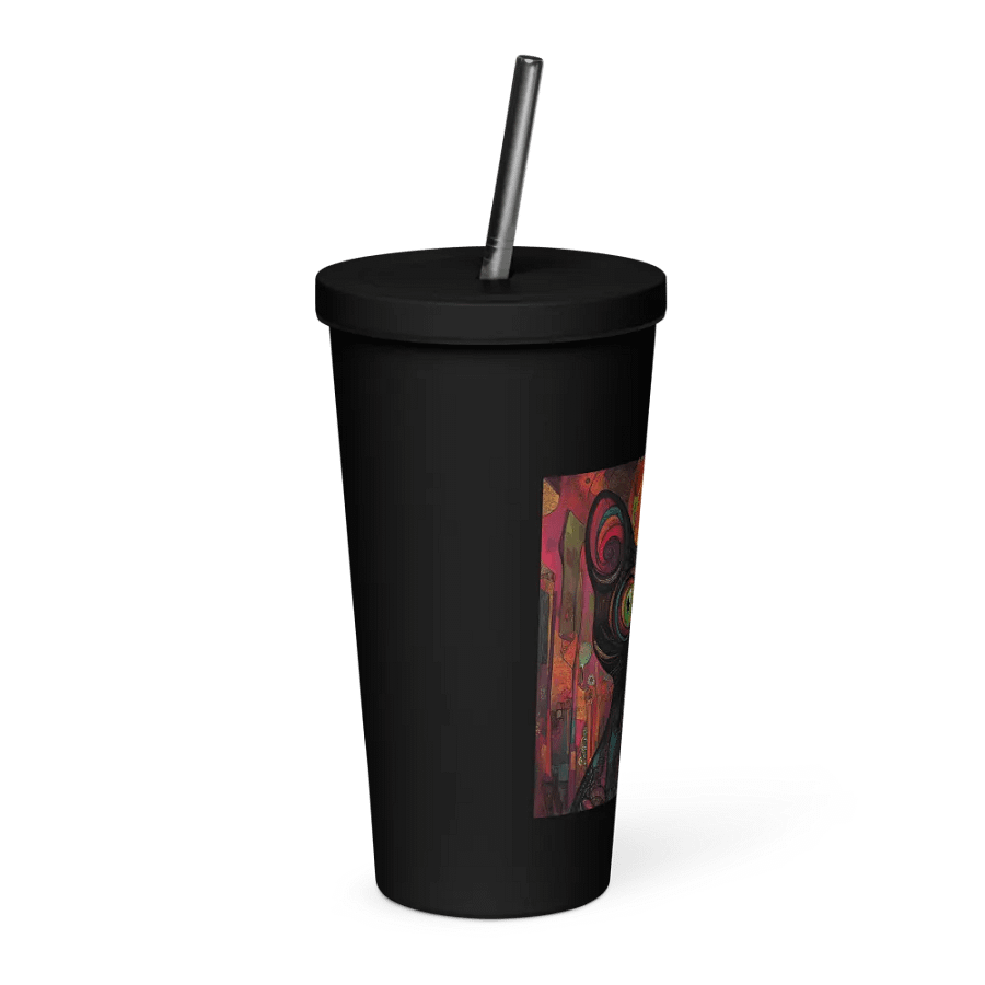 Vibrant Cat Fantasy - Insulated Tumbler With A Straw product image (8)