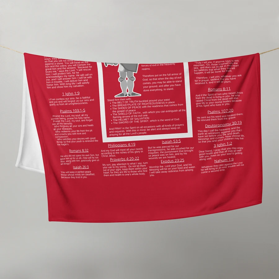 Armour Of God Red And White Prayer Blanket product image (3)