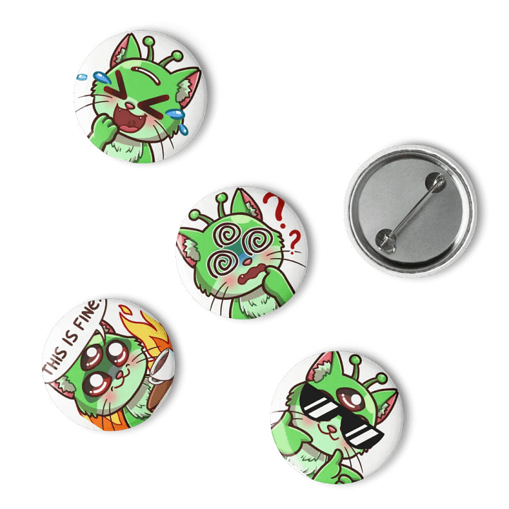 Cosmos Cat Pin Button Set product image (1)