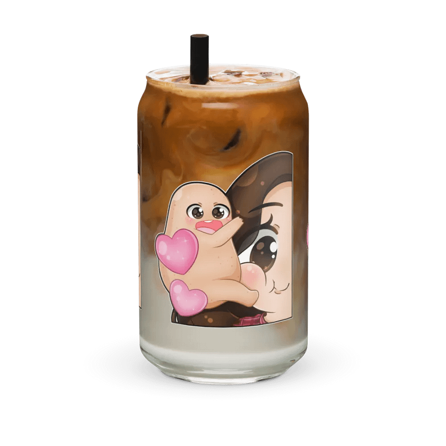 Hugs face Emote! Can- shaped glass cup product image (36)
