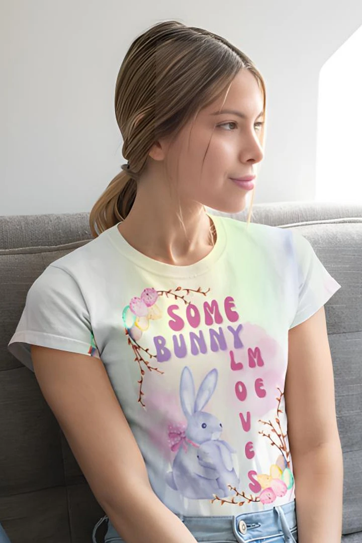 Easter Some Bunny Loves Me All Over Print T-shirt product image (1)