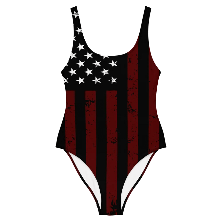 Distressed Red and Black Americana One Piece product image (5)