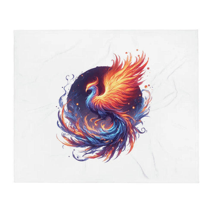 Mythical Phoenix Fire Throw Blanket product image (1)