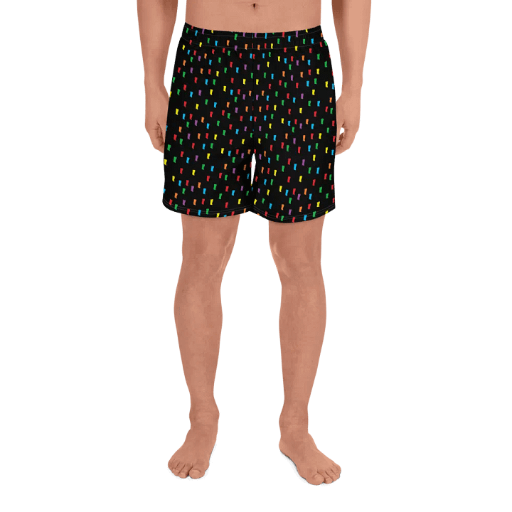Confetti All-Over Print Athletic Long Shorts product image (2)
