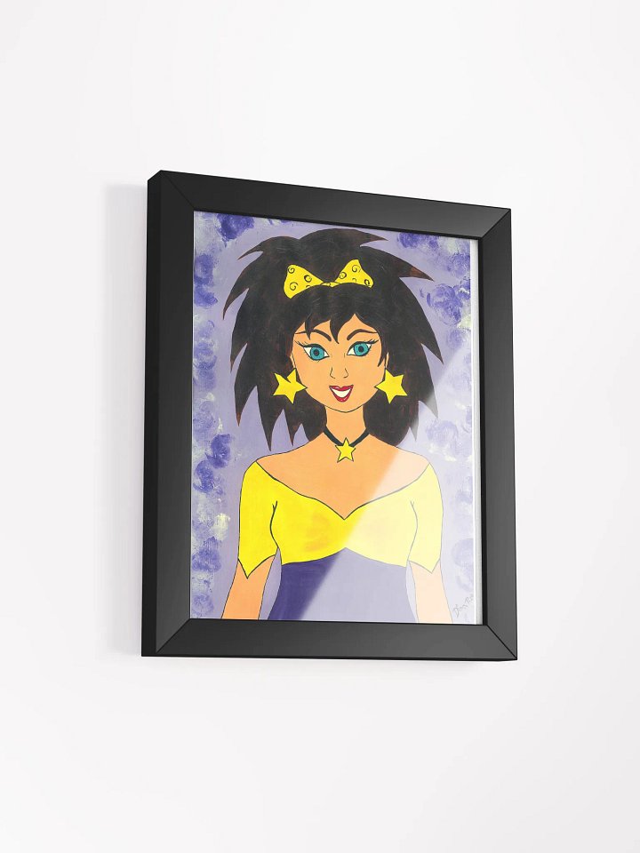 Girl with the stars (art by Dina R.) acrylic painting picture - Framed High-Quality Matte Poster (in) product image (15)