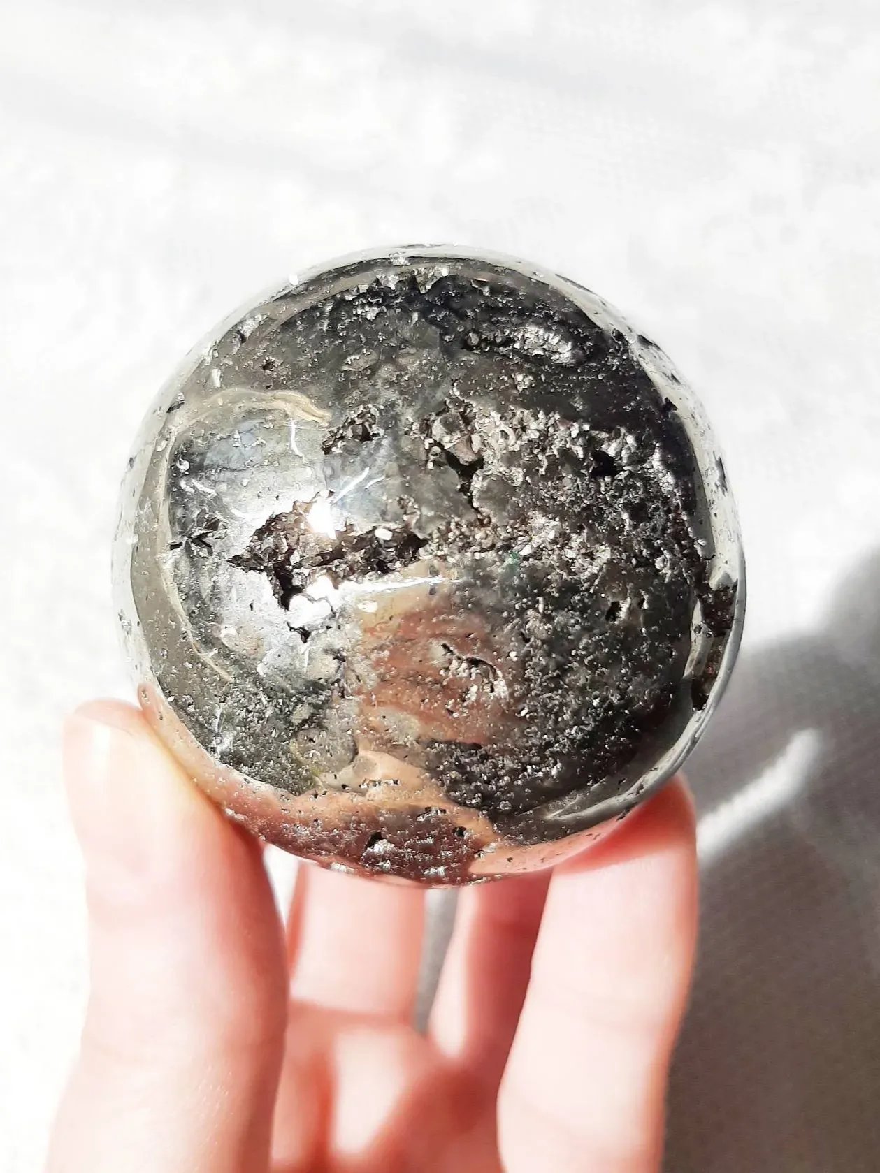Polished pyrite sphere product image (3)