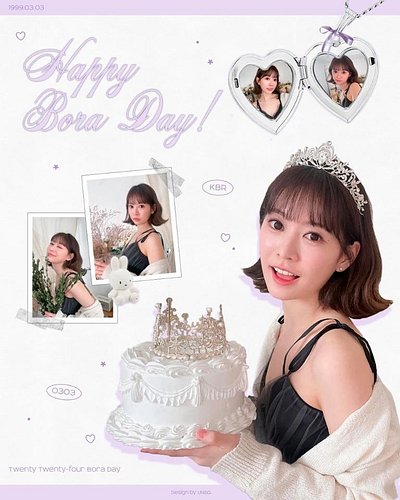 💜 #HappyBORADay 𓂃 ࣪˖ ִֶָ🐇་༘࿐

우리 아름다운 보라야, 생일 축하해!🎂 늘 고생하는 우리 보라님, 올해도 좋은 일들만 가득하게 해주셔서 감사합니다. 정말 오래도록 노래를 계속 부르자! 사랑해~🤍

#BO...