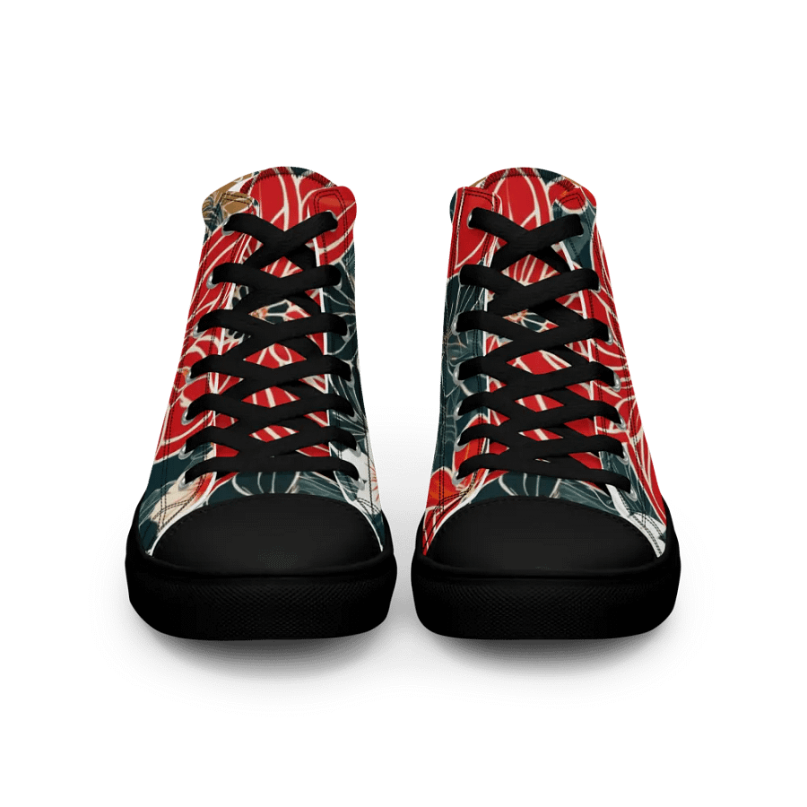 Red Flowers Women's High Top Shoes product image (3)