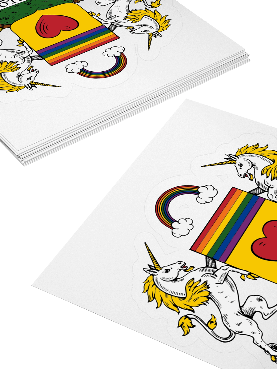 Love Is Love Unicorn Kiss Cut Sticker product image (4)