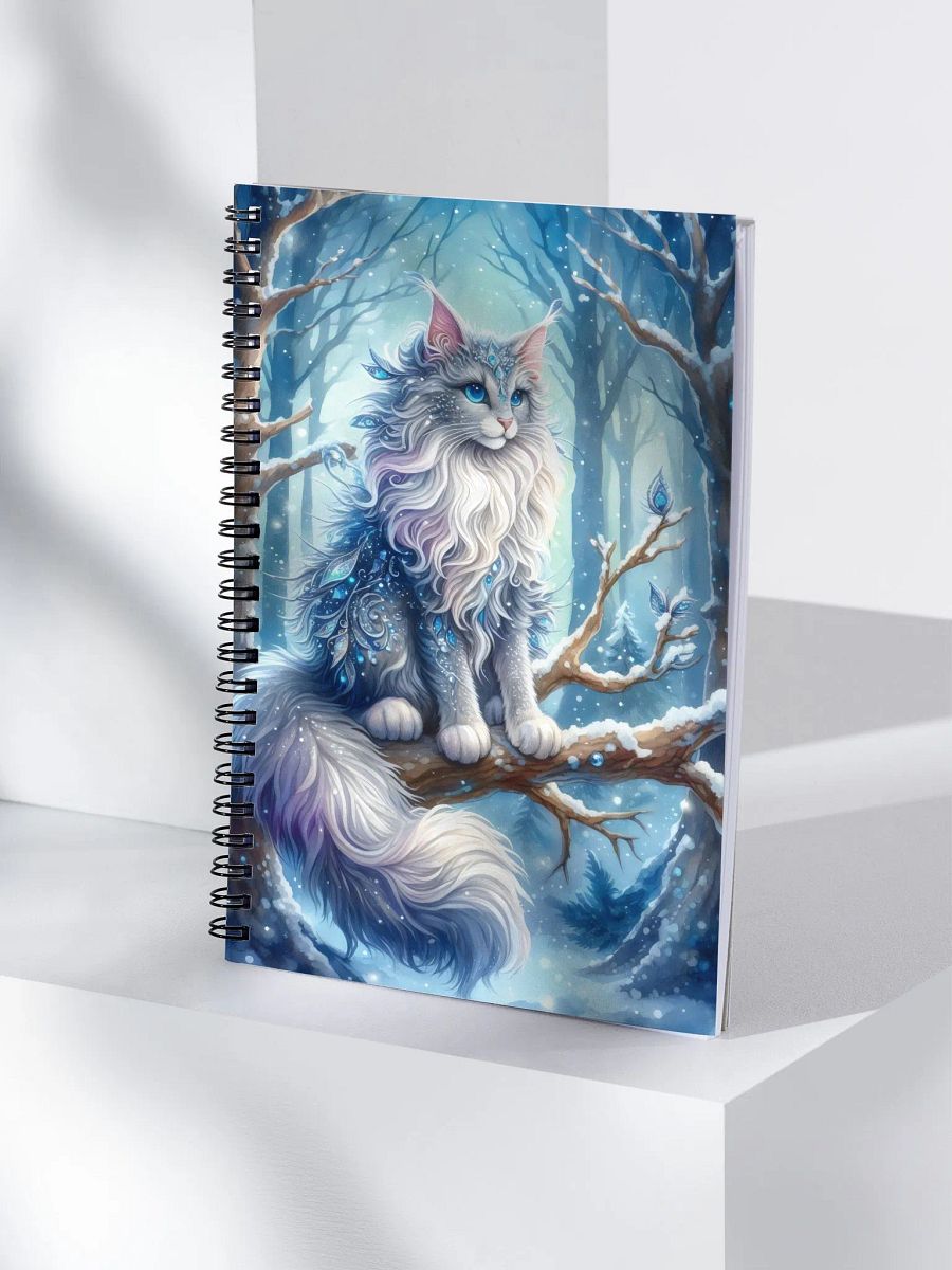 Frosty Feline Spiral Notebook product image (4)