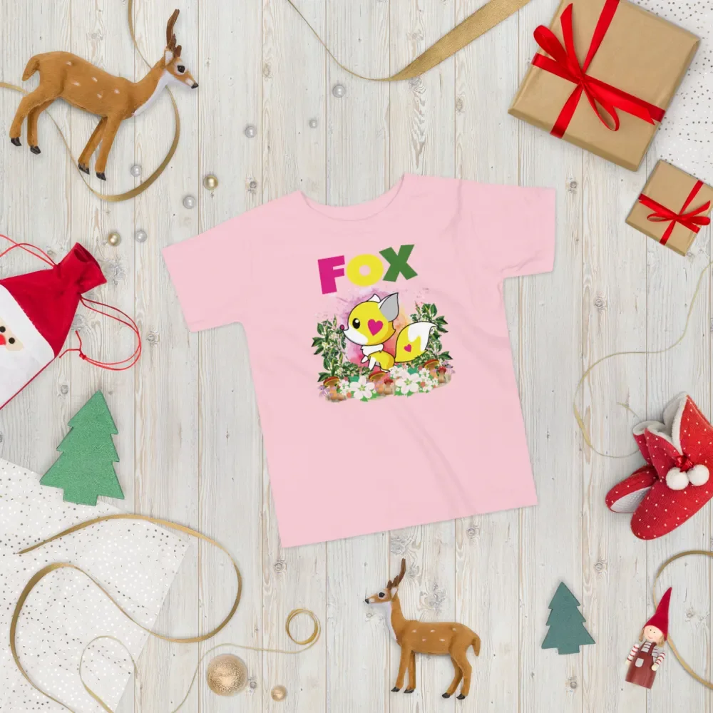Fox Colorful Funny Cute Bella +Canvas Toddler T-Shirt – Funny Shirt & Gift for Kids product image (2)