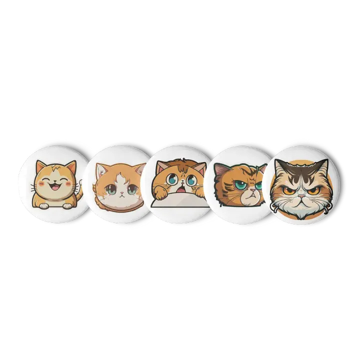 Blissful Cat Pin Button Set product image (3)