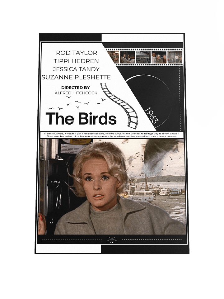 The Birds with Tippi Hedren and Rod Taylor 1963 | Movie Poster | 12x18 Wall Art product image (1)