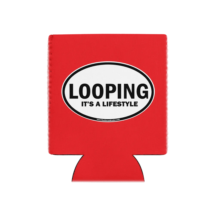 LOOPING-It's A Lifestyle - Red Can Koozie product image (1)