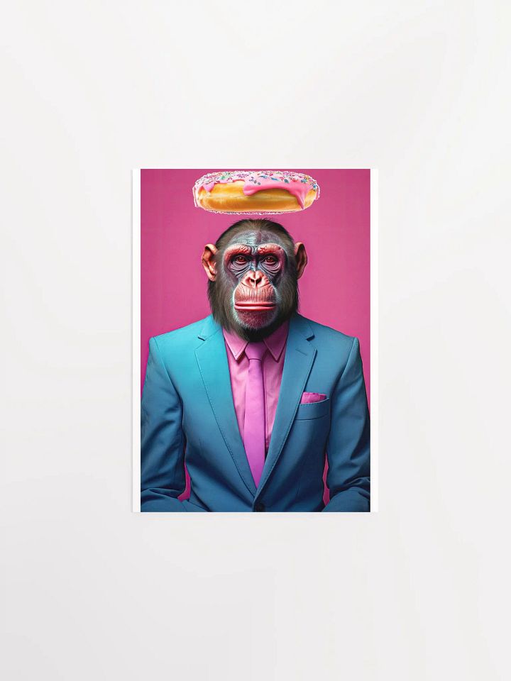 Flying Donut over Business Chimp Poster product image (4)