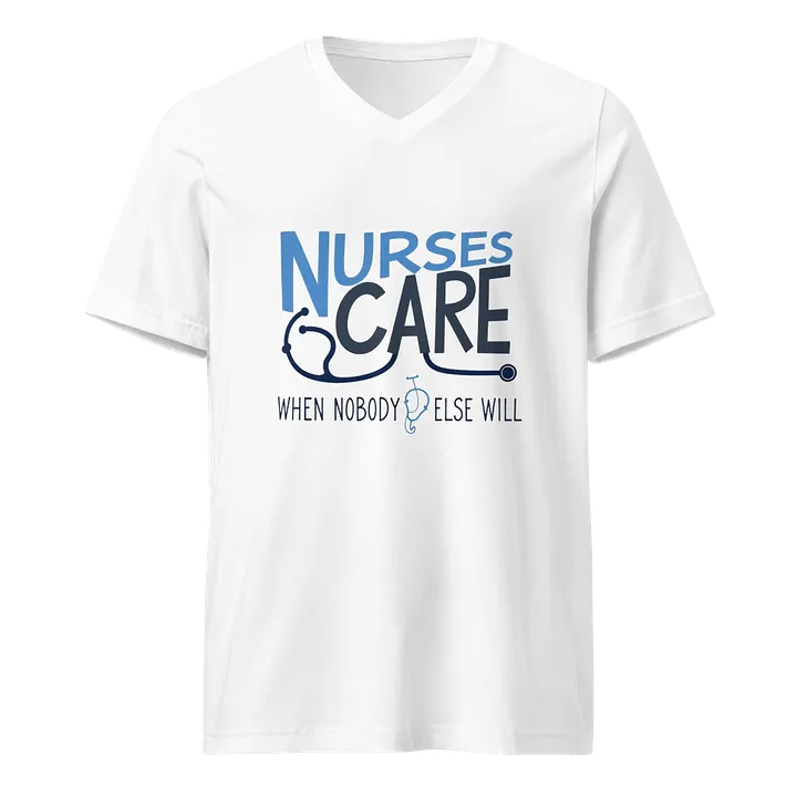 Nurses Care Stethoscope V-Neck Tee product image (1)