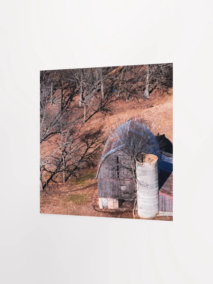 Barn & Silo in Ozarks of Missouri - Matte Paper Poster (18.5” x 18.5”) product image (8)