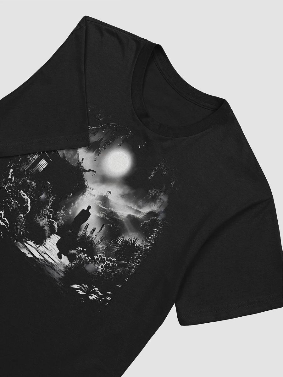 Moonlit Garden: Noir Solitude (Front Print Mens Tee) product image (2)