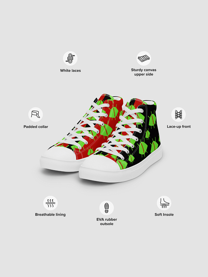 "Always Watching" Chaos Colored High Top Canvas Shoes product image (2)