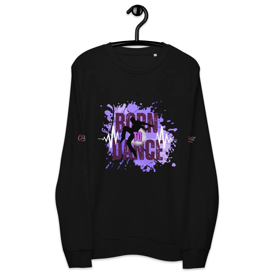 BORN TO DANCE His Silhouette Unisex Organic Sweatshirt product image (8)
