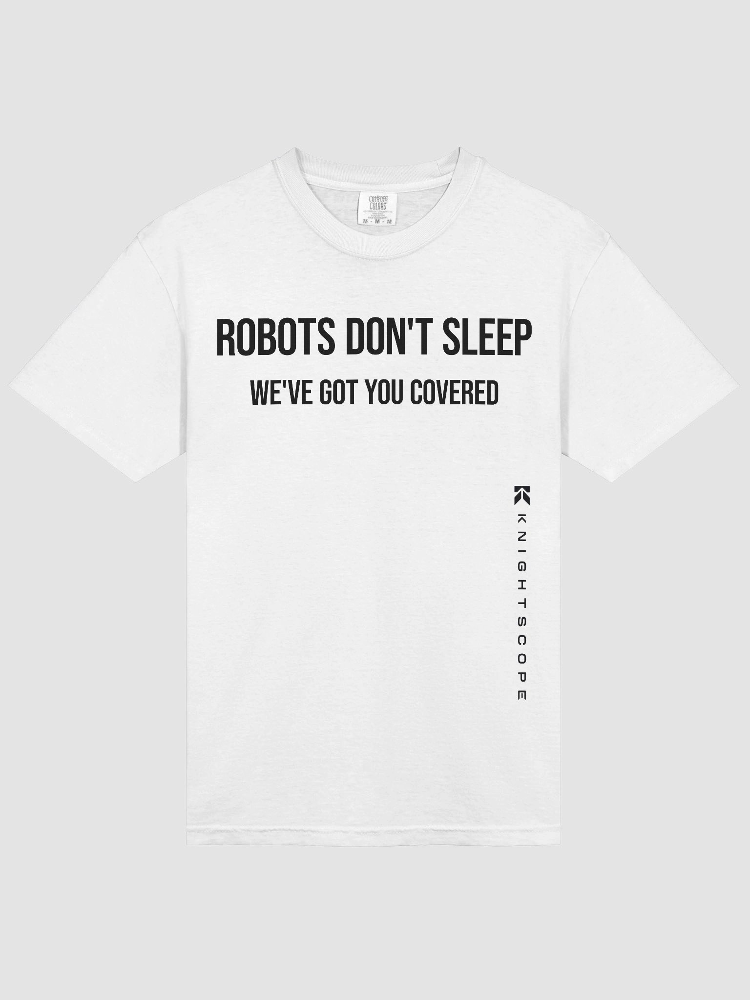 Robots Don't Sleep: The Ultimate Cotton Tee - White product image (3)