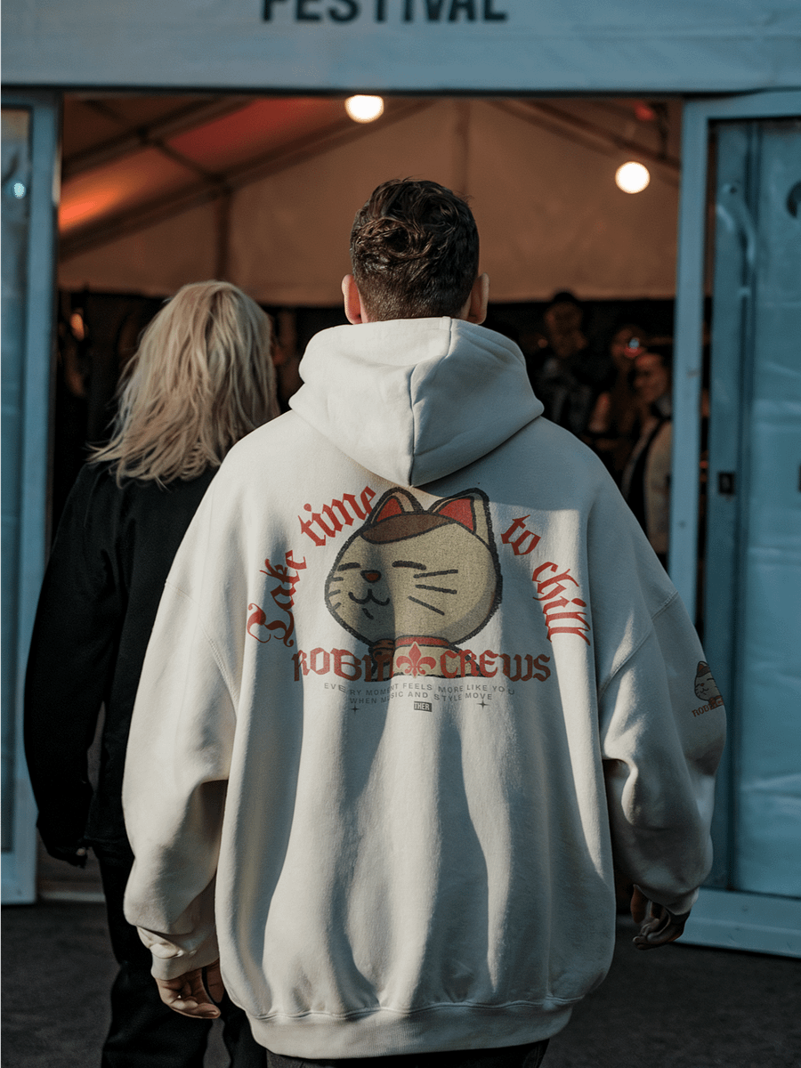 Cat Zip Hoodie with Chill Vibes product image (8)