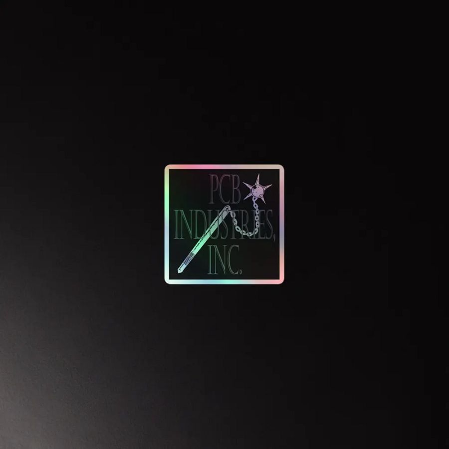 pcb industries holographic sticker (dark) product image (4)