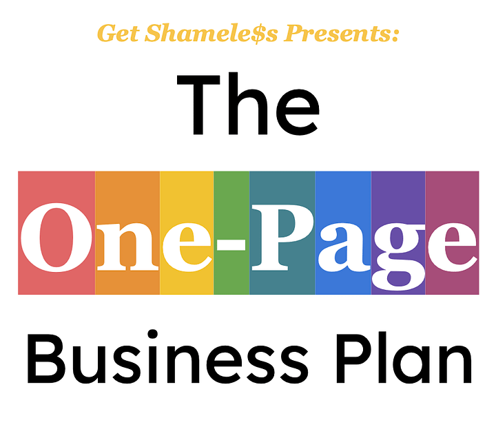 The One Page Business Plan for Artists product image (1)