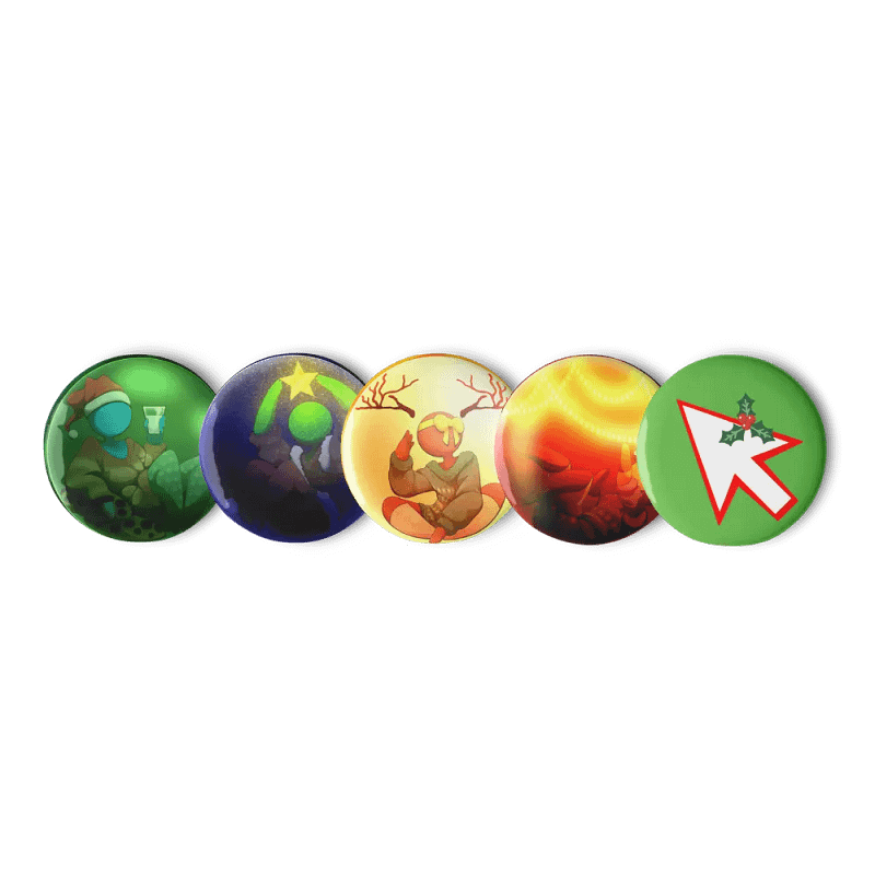 alan becker christmas pins