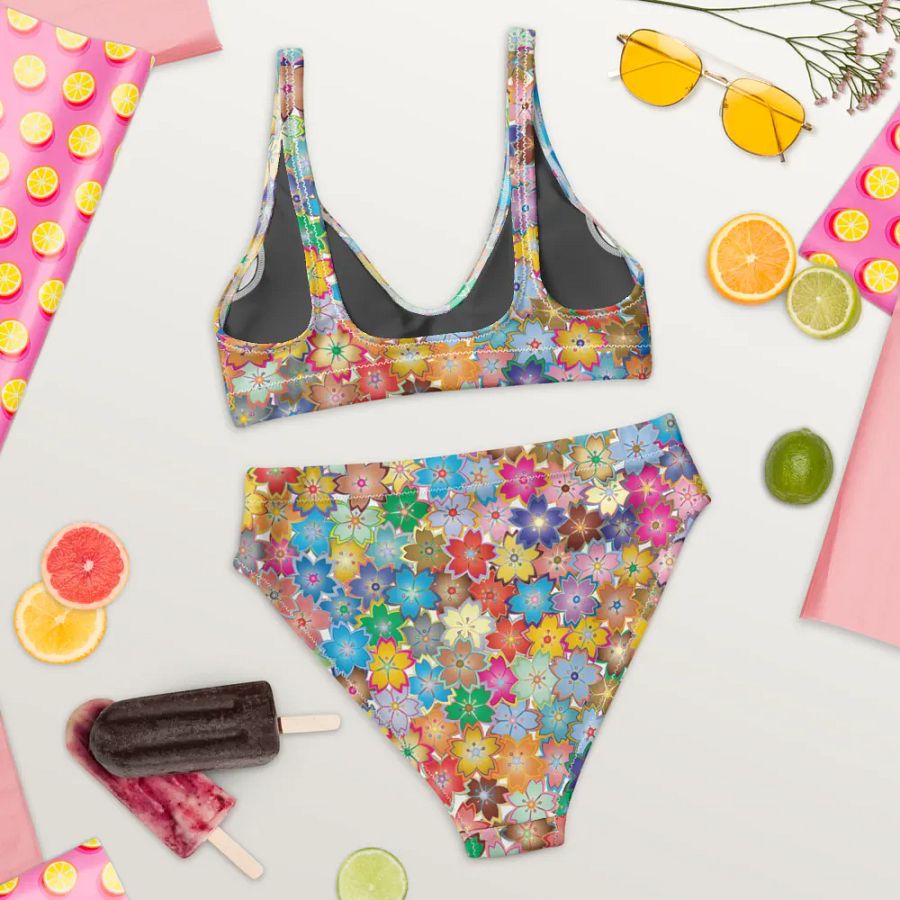 Flower High Waisted Bikini product image (2)