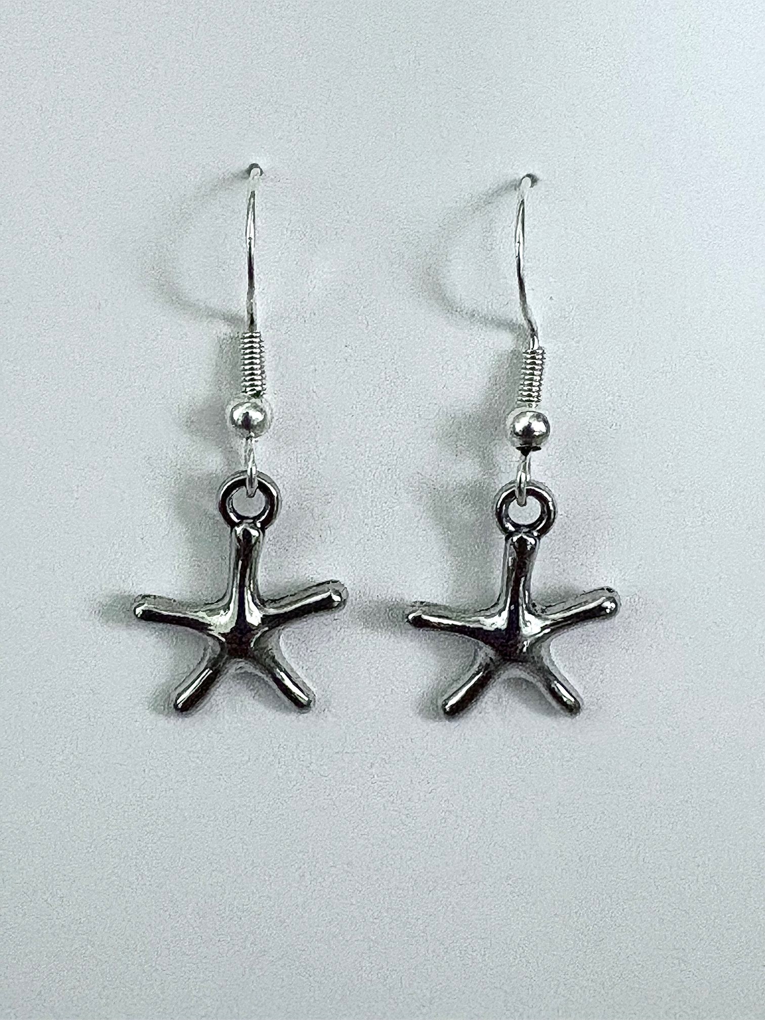 MFD-00118, MFD-00120, MFD-00121 | Handmade Silver-Tone Metallic Starfish Earrings | Style 1 | Monique Faella Designs™ product image (1)