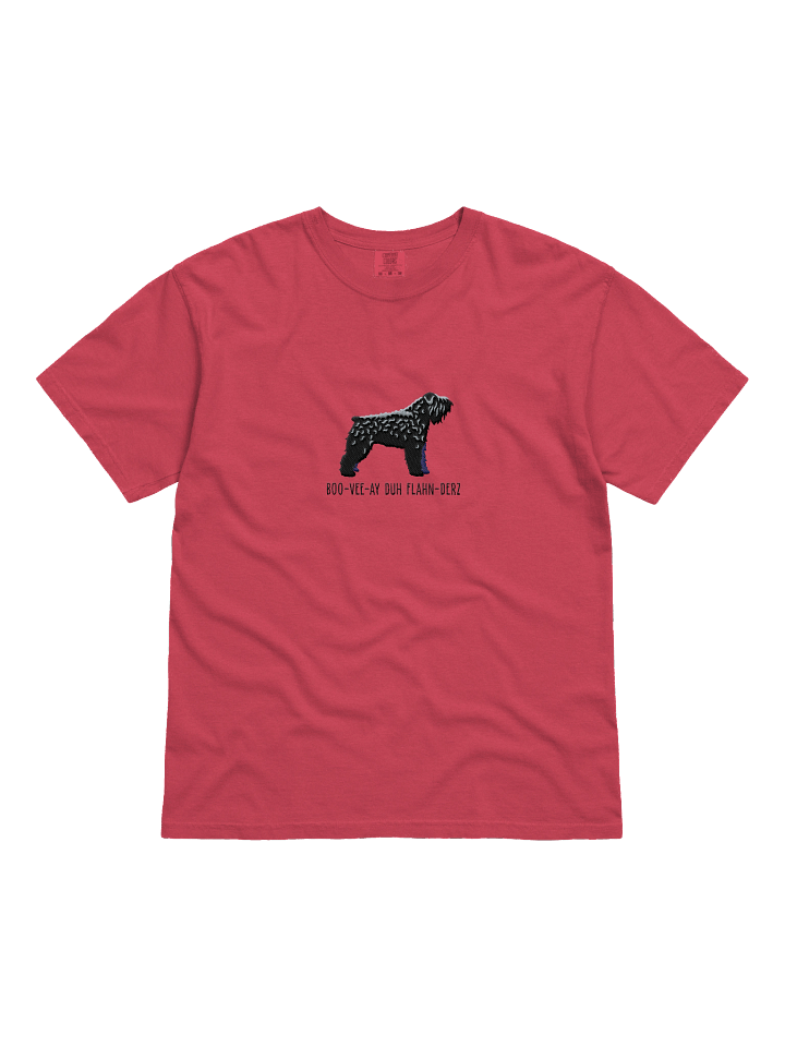 Boo-Vee-Ay Duh Flahn-Derz T-Shirt(Embroidered) of a Bouvier des Flandres(Black) product image (6)
